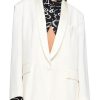 Abbigliamento DONDUP | Blazer Over In Gabardina Fresco Lana Stretch Bianco