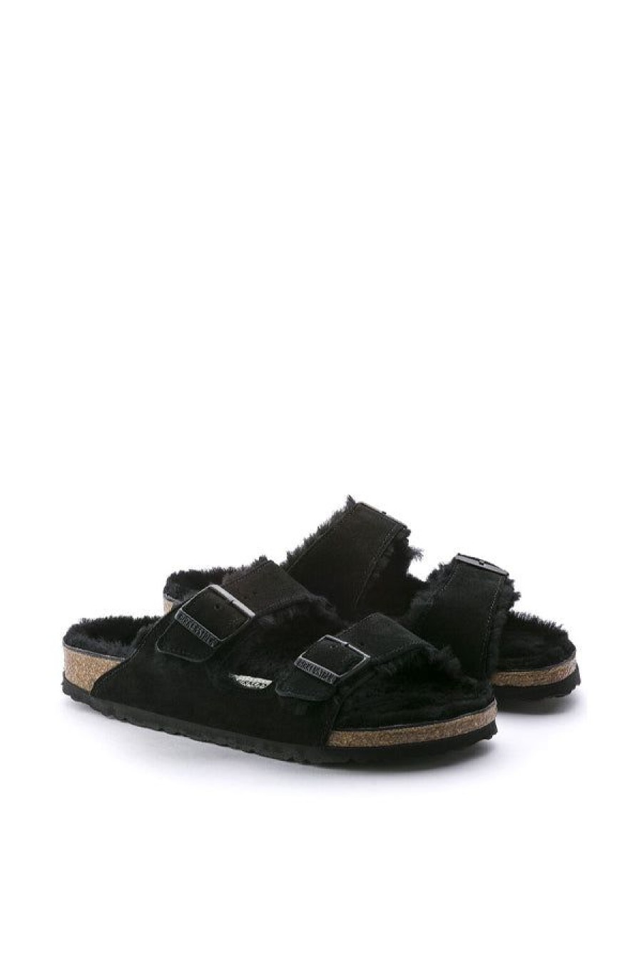 Calzature BIRKENSTOCK | Arizona Shearling Suede Leather Black/Black