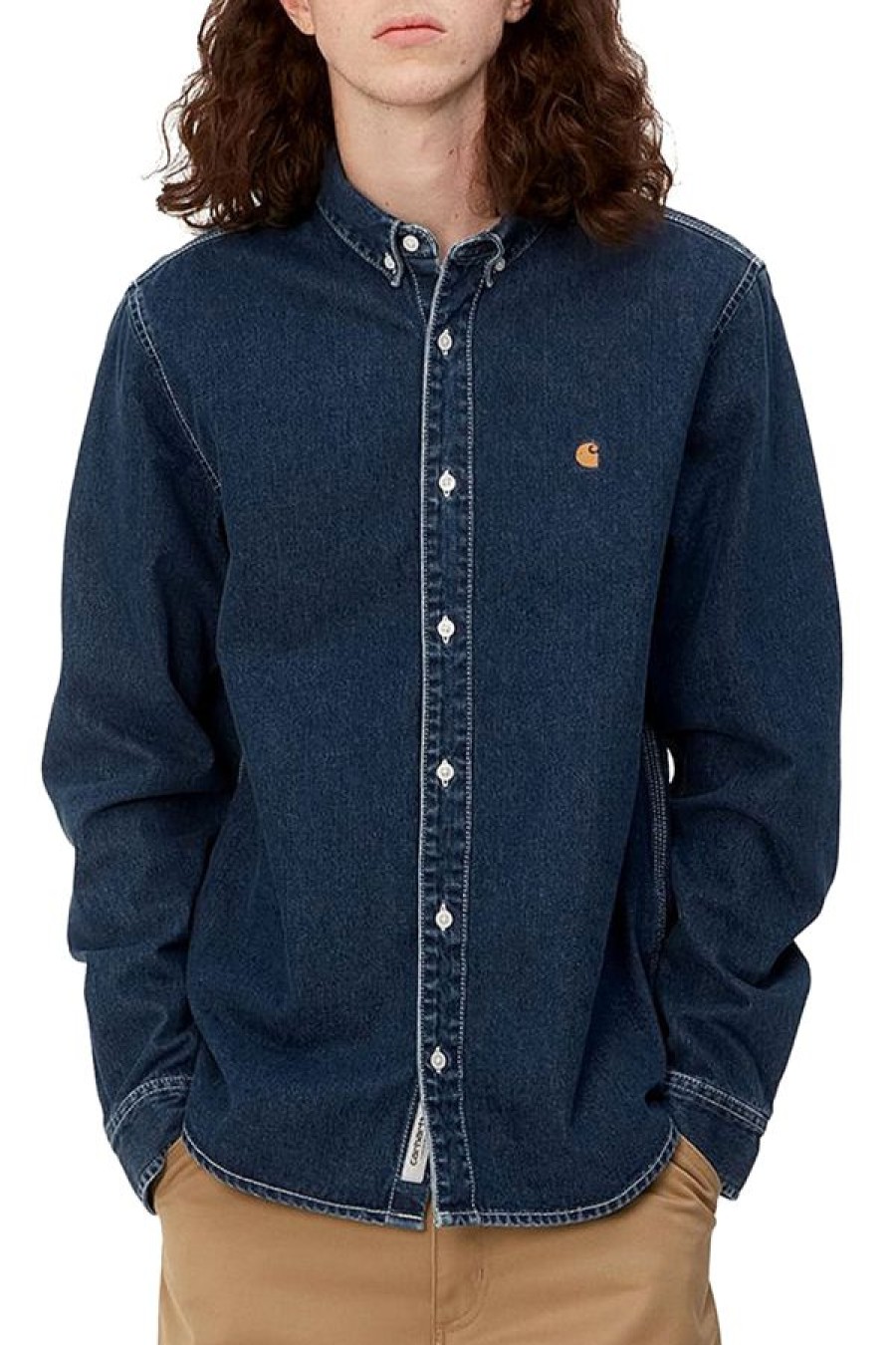 Abbigliamento CARHARTT WIP | L/S Weldon Shirt Blue /Stone Washed