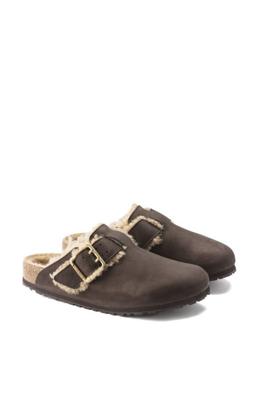 Calzature BIRKENSTOCK | Boston Bold Shearling, Natural Natural Leather Espresso