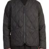 Abbigliamento TAION | Military Zip V Neck Down Jacket Black