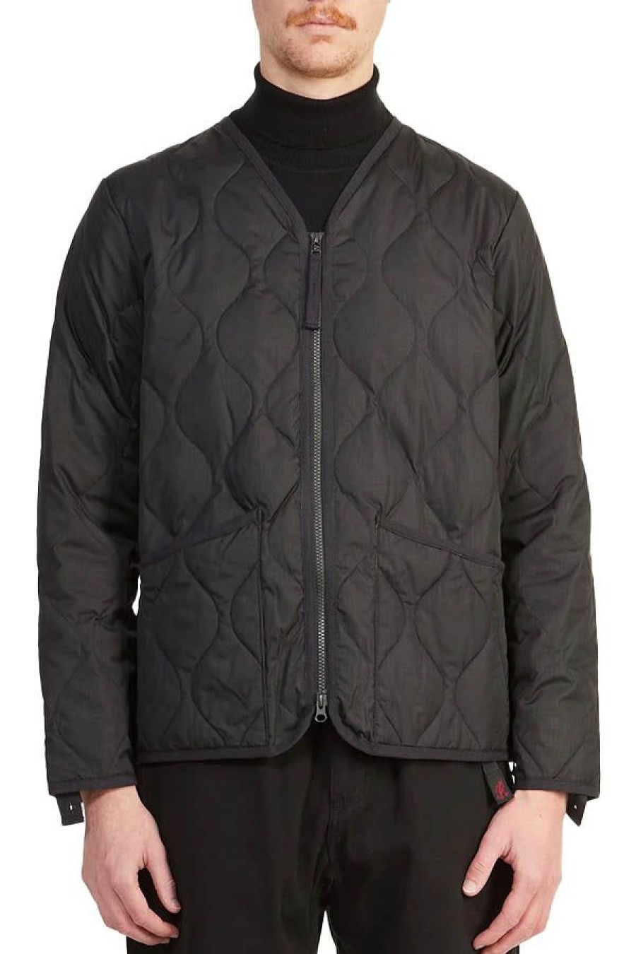 Abbigliamento TAION | Military Zip V Neck Down Jacket Black