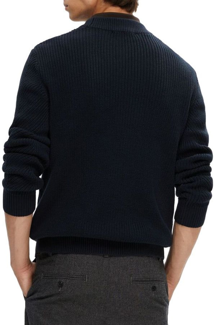 Abbigliamento SELECTED | Slhcarl Ls Knit Stu Crew Neck Sky Captain