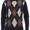 Abbigliamento SELECTED | Slhcolo Ls Knit Argyle Crew Knit Sky Captain