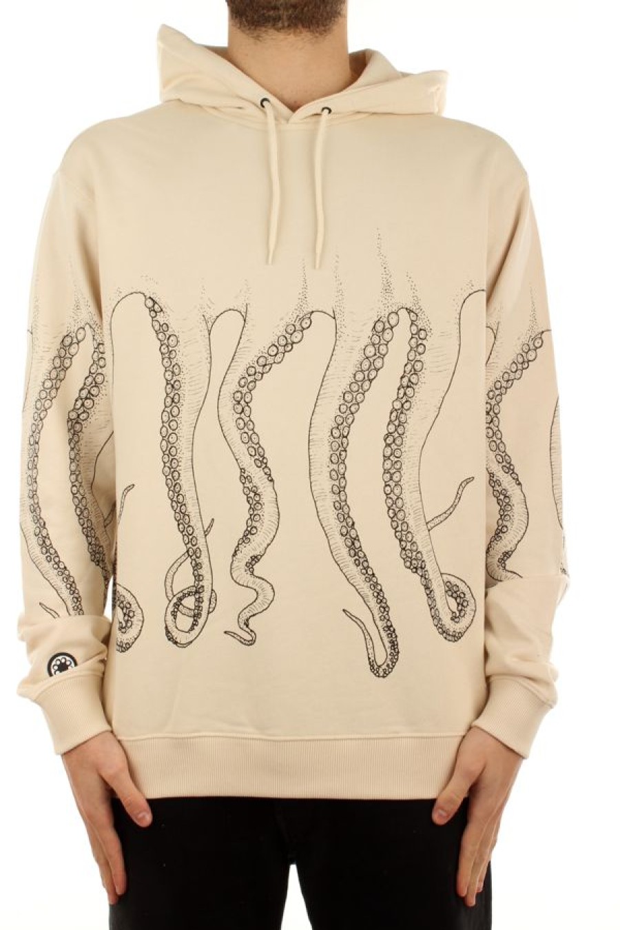 Abbigliamento OCTOPUS | Octopus Outline Hoodie Black/Dustywhite