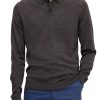 Abbigliamento SELECTED | Slhtown Merino Coolmax Knit Polo Medium Grey Melange