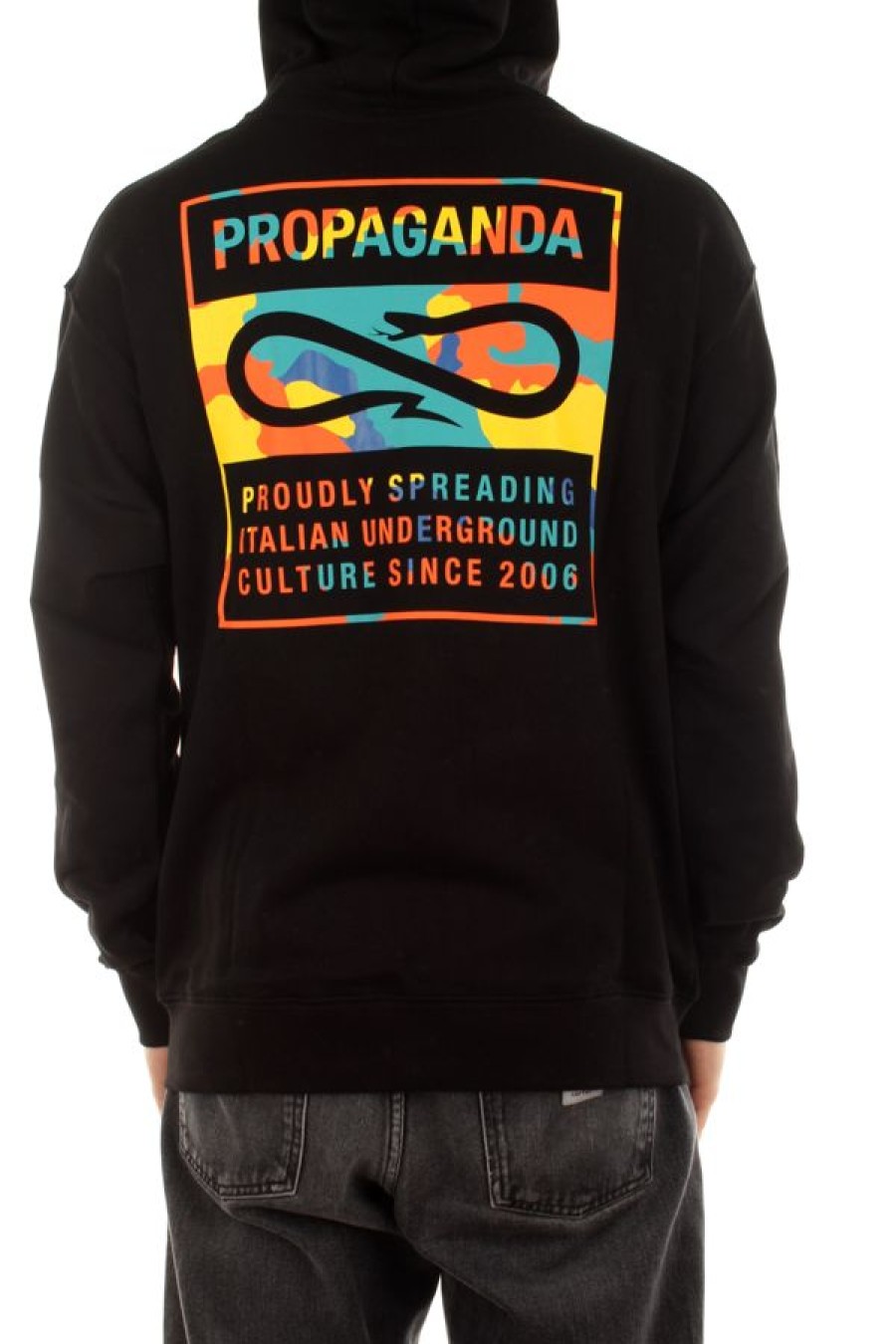 Abbigliamento PROPAGANDA | Felpa Label Classic Camo Nero