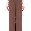 Abbigliamento ALYSI | Pantalone Palazzo In Seta Choco