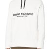 Abbigliamento ARMANI EXCHANGE | Felpa Con Cappuccio In Cotone French Terry Con Logo Off White