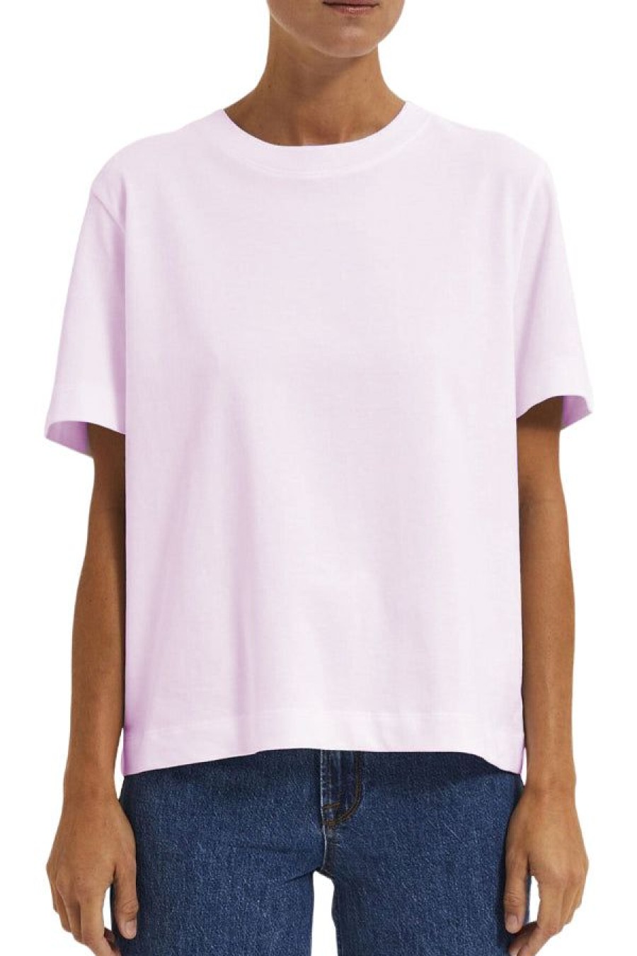 Abbigliamento SELECTED | Slfessential Ss Boxy Tee Noos Cradle Cradle Pink