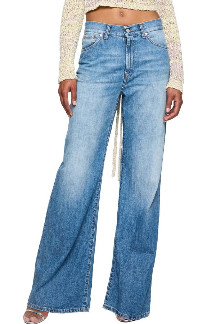 Abbigliamento DONDUP | Jeans 5Tasche Wide Leg Amber In Denim Fisso 11 Oz Eco Blu