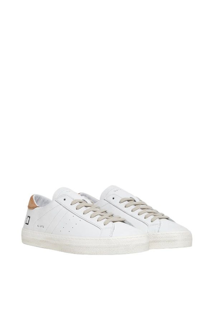 Calzature D.A.T.E. | Hill Low Vintage Calf White-Rust