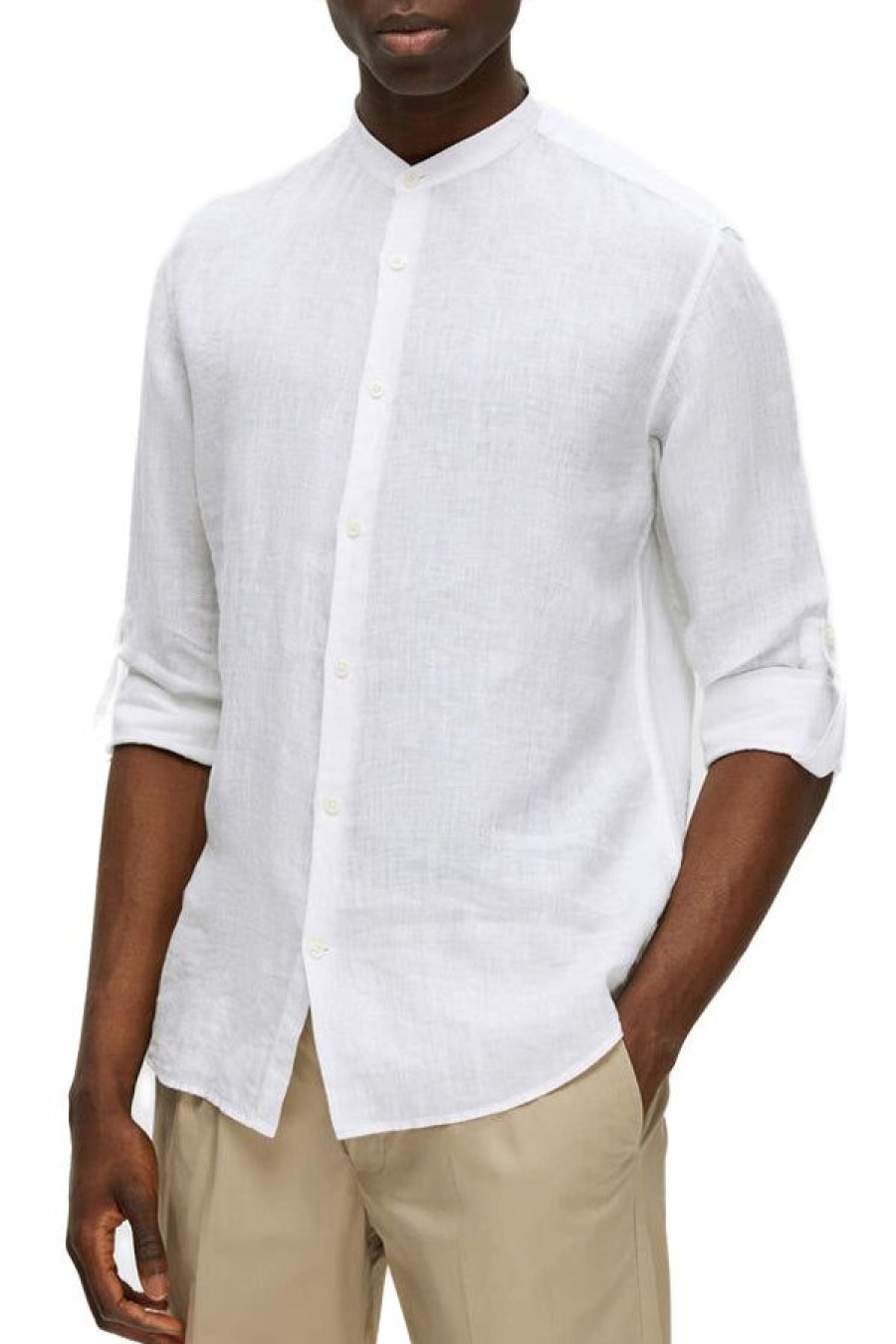 Abbigliamento SELECTED | Slhregkylian-Linen Shirt Bright White