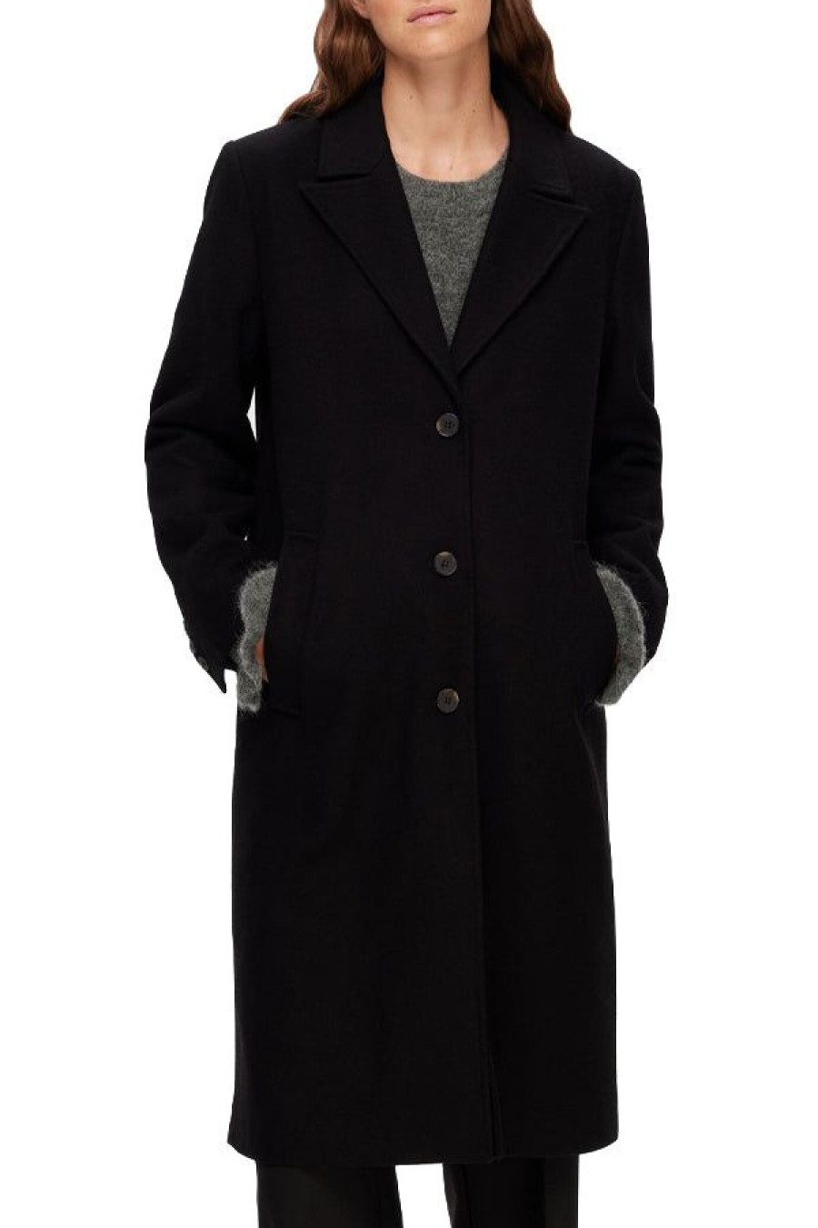 Abbigliamento SELECTED | Slfalma Wool Coat B Noos Black