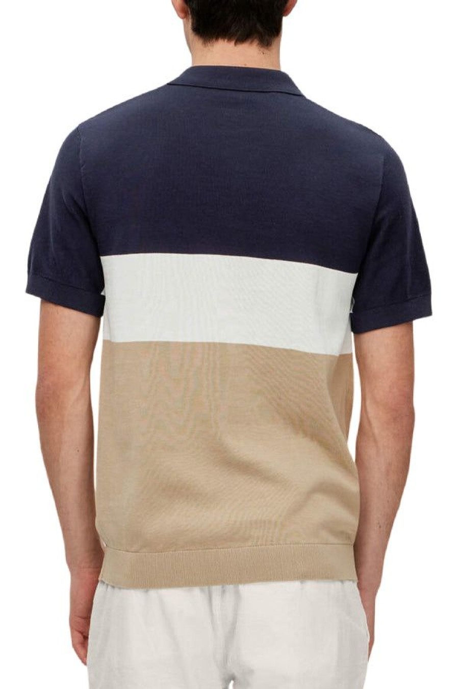 Abbigliamento SELECTED | Slhmattis Ss Knit Block Polo Sky Captain