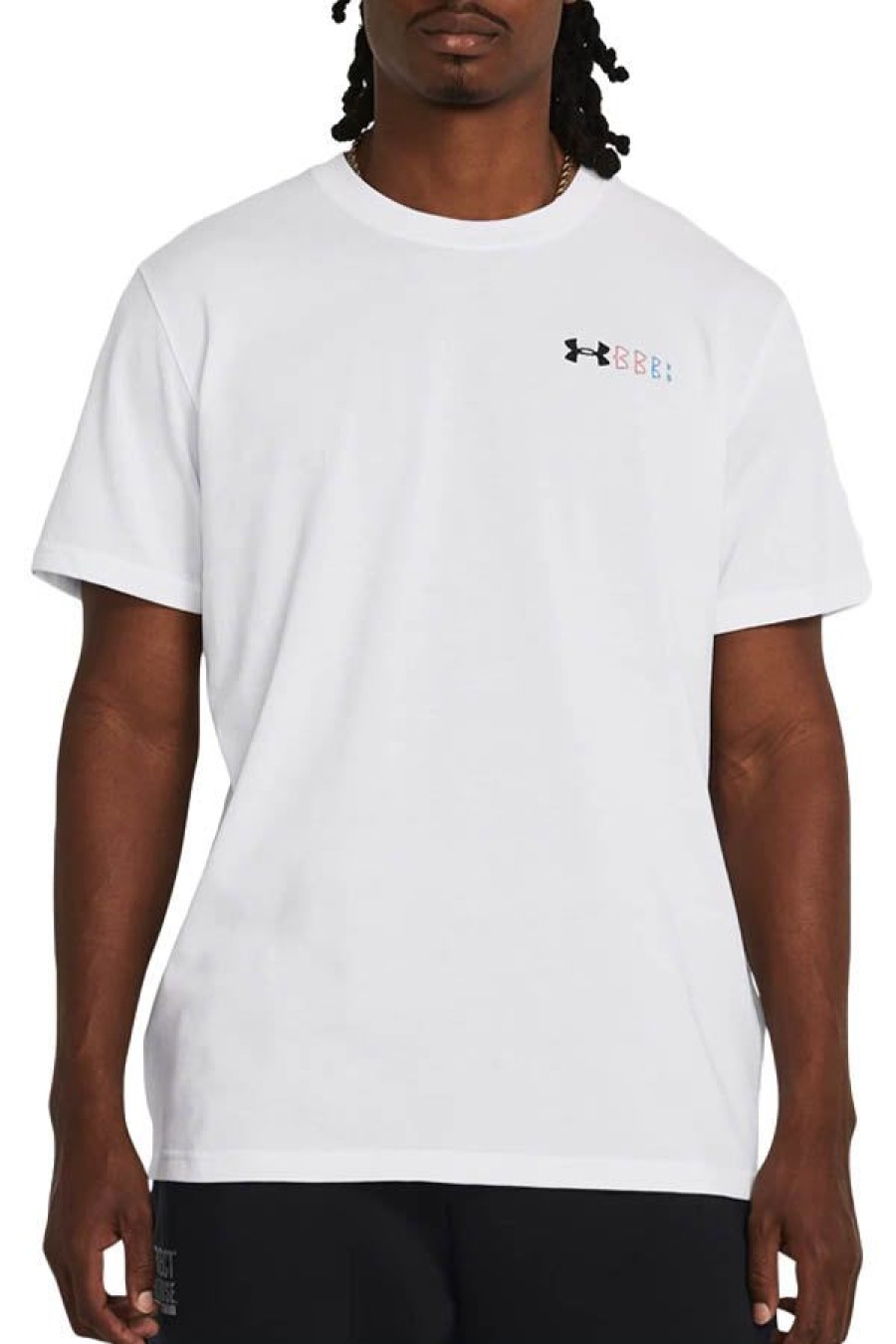 Abbigliamento UNDER ARMOUR | Maglia A Maniche Corte Ua Heavyweight Left Chest Logo Repeat White