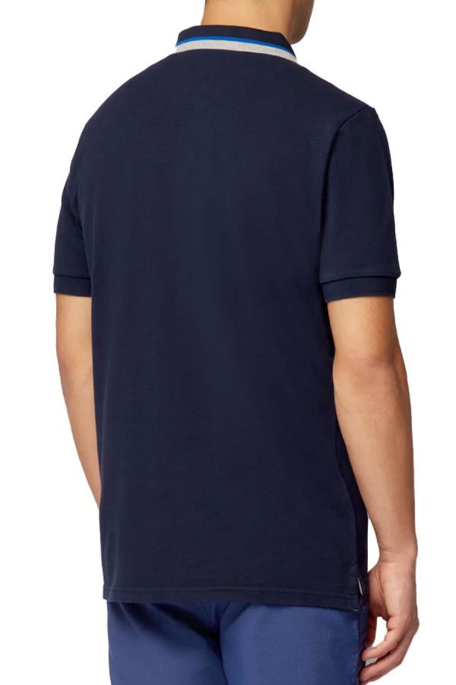 Abbigliamento SUNDEK | Polo In Cotone Piquet Combinato Dark Navy