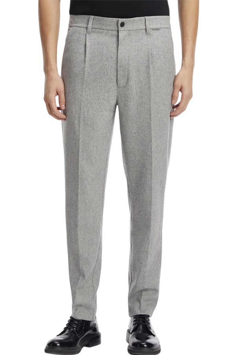 Abbigliamento CALVIN KLEIN | Heavier Wool Blend Tapared Pleat Light Grey Heather