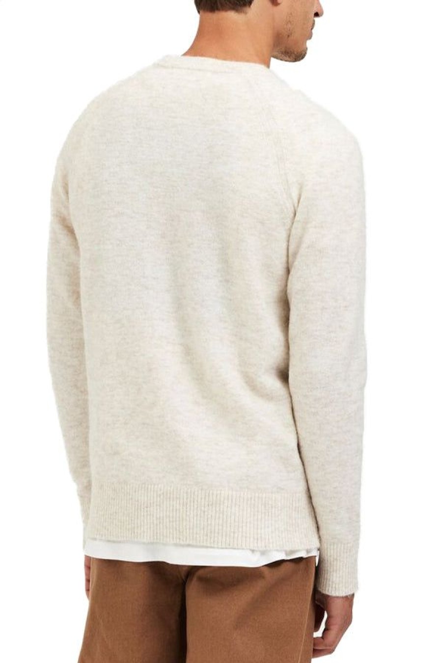 Abbigliamento SELECTED | Slhrai Ls Knit Crew Neck Oatmeal