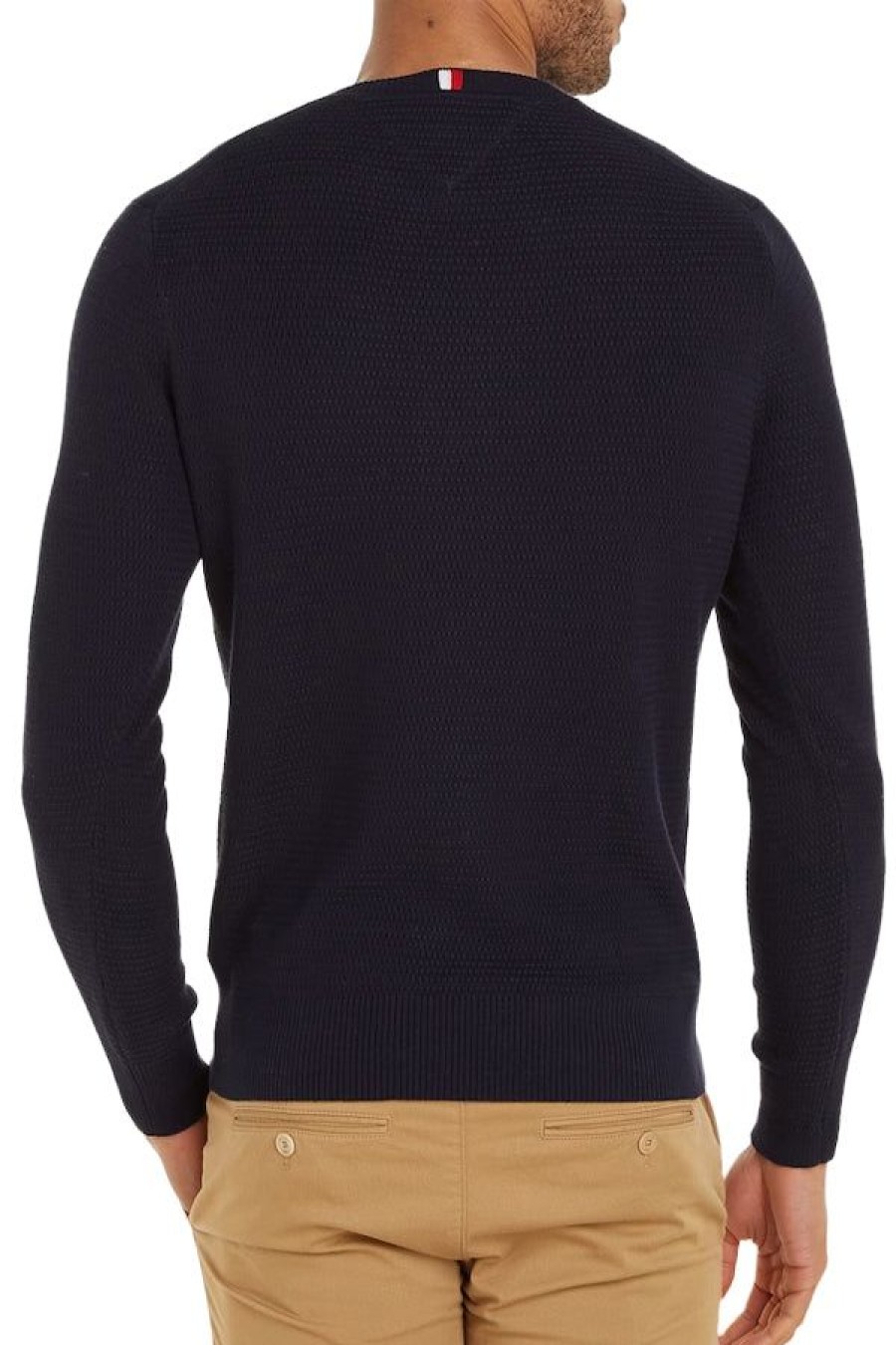 Abbigliamento TOMMY HILFIGER | Interlaced Structure Crew Neck Desert Sky