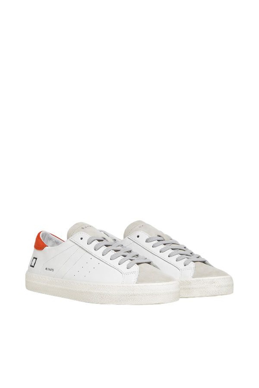 Calzature D.A.T.E. | Hill Low Vintage Calf White-Coral