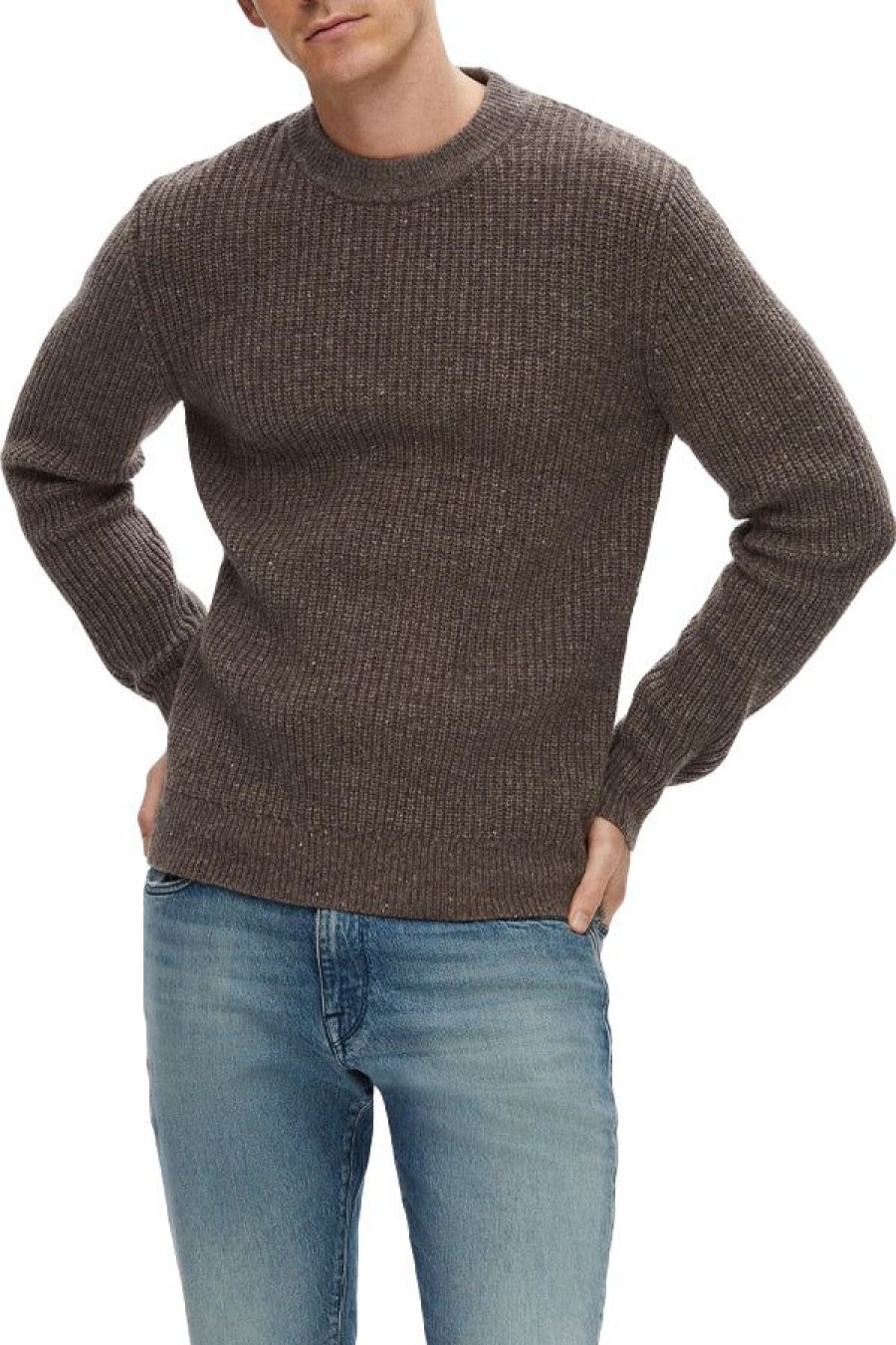 Abbigliamento SELECTED | Slhland Ls Knit Crew Neck Coffee Bean