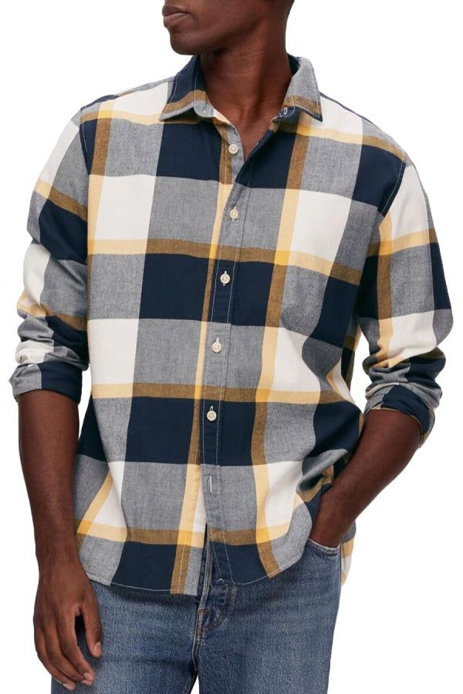 Abbigliamento SELECTED | Slhregowen-Flannel Mix Shirt Oatmeal