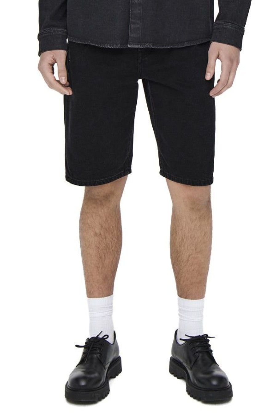 Abbigliamento ONLY & SONS | Onsavi Shorts Black Pk 1899 Black Denim