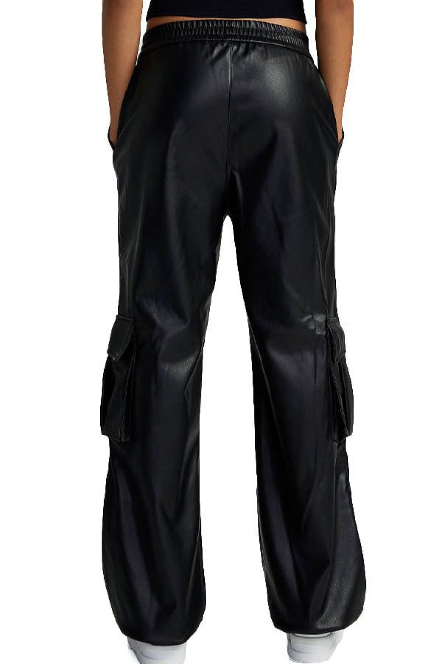 Abbigliamento ONLY | Heidi Faux Leather Trackpants Black