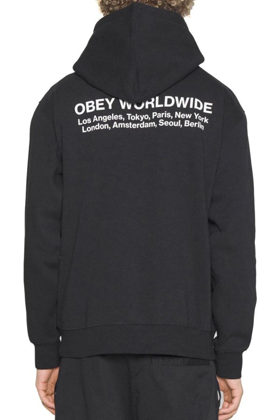 Abbigliamento OBEY | Felpa Con Cappuccio Obey Worldwide Cities Black