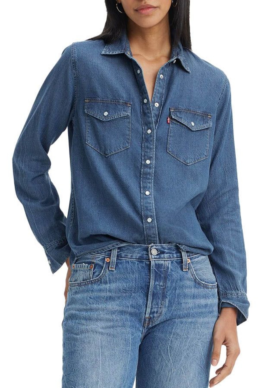 Abbigliamento LEVI'S® | Classica Camicia Western Med Indigo - Worn In