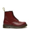 Calzature DR. MARTENS | Stivali Stringati 1460 In Pelle Smooth Cherry Red