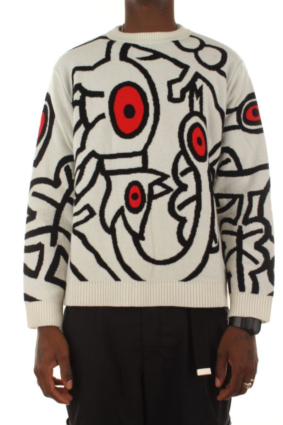 Abbigliamento WALTER VAN BEIRENDONCK | Sin Knit (With Collar) Comb. Ii Milk