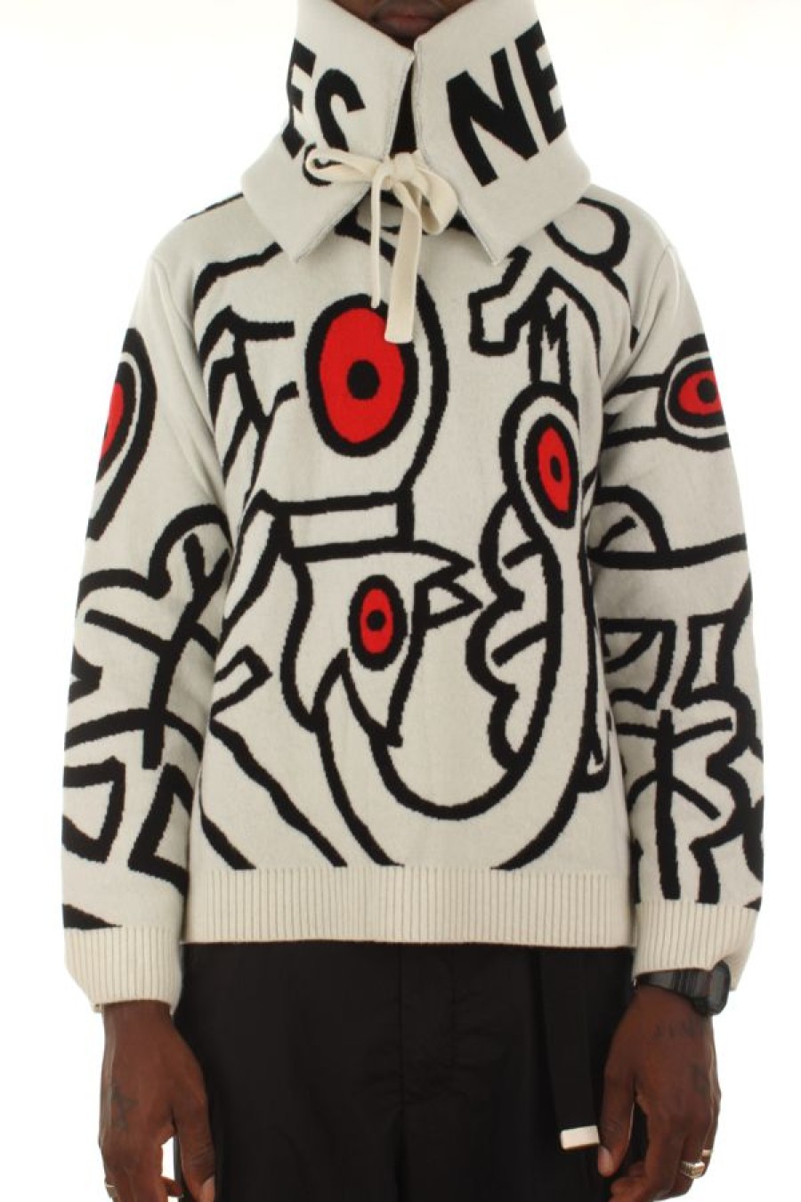 Abbigliamento WALTER VAN BEIRENDONCK | Sin Knit (With Collar) Comb. Ii Milk