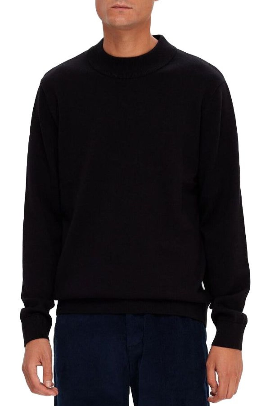 Abbigliamento SELECTED | Slhrobert Ls Knit Mock Neck Black