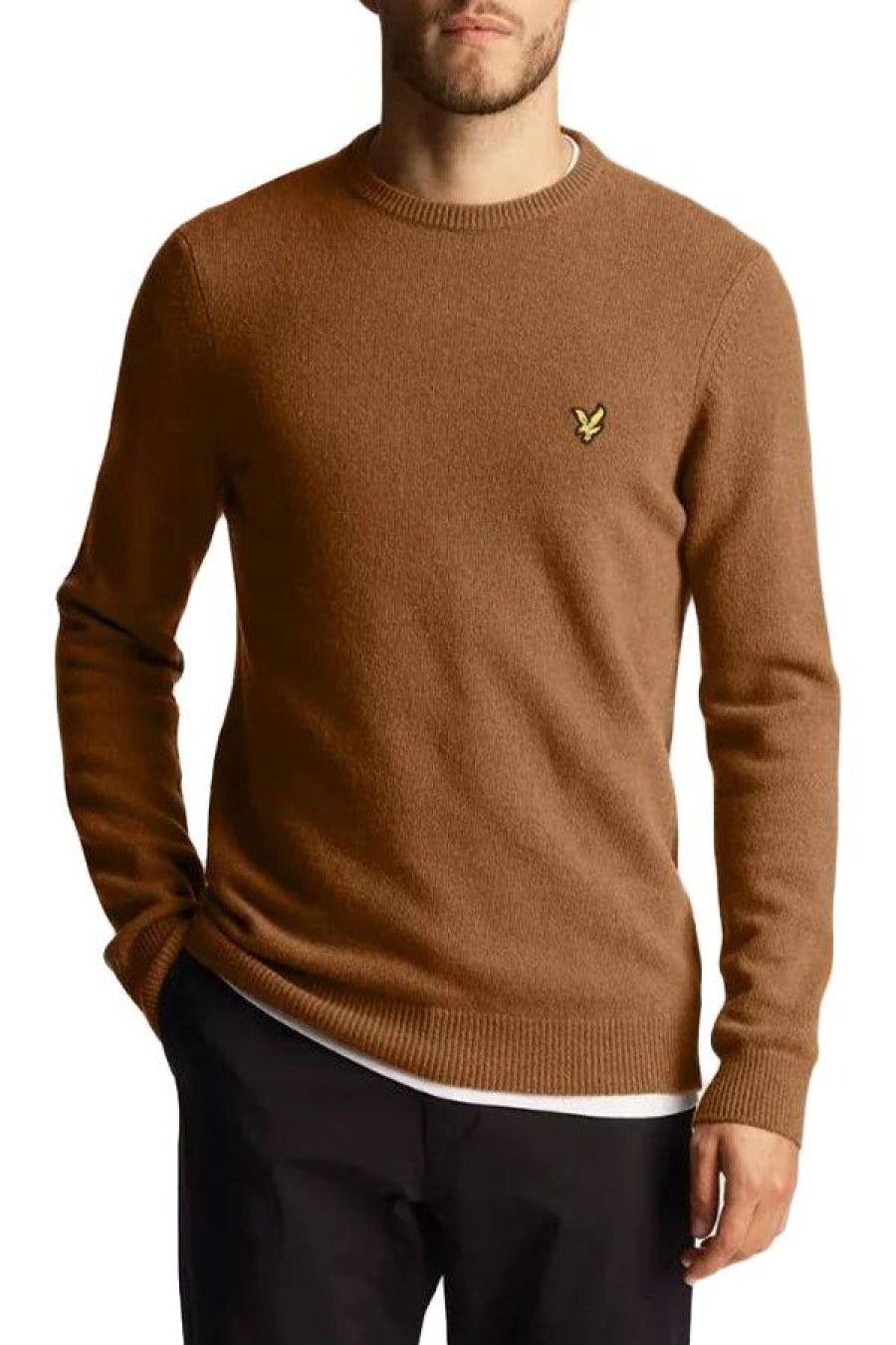 Abbigliamento LYLE & SCOTT | Crew Neck Lambswool Blend Jump Dolomite Brown