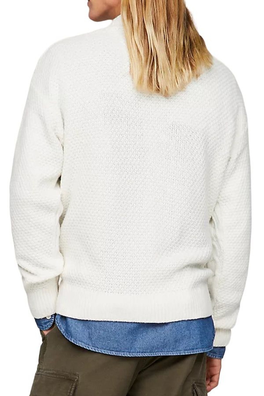 Abbigliamento TOMMY HILFIGER | Pullover Hilfiger Monotype Oversize Ancient White/ Desert Sky