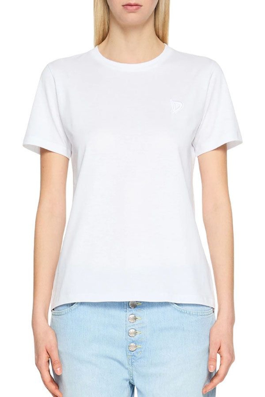 Abbigliamento DONDUP | T-Shirt Regular In Jersey Cotone Bianco