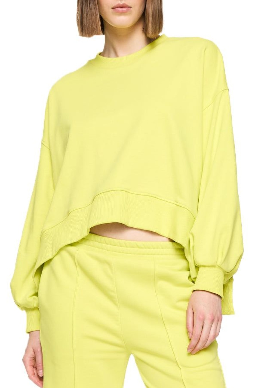 Abbigliamento DONDUP | Felpa Over In Cotone Basico Lime