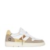 Calzature D.A.T.E. | Court 2.0 Vintage Calf White-Yellow