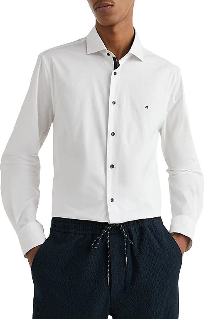 Abbigliamento TOMMY HILFIGER | Cl Stretch Solid Poplin Sf Shirt White