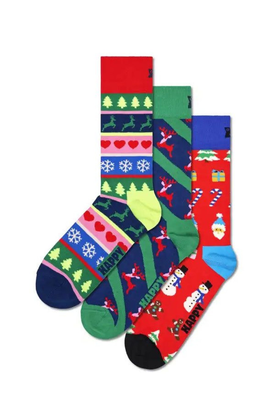 Accessori HAPPY SOCKS | Set Regalo Da 3 Calzini Maglione Natalizi 4300