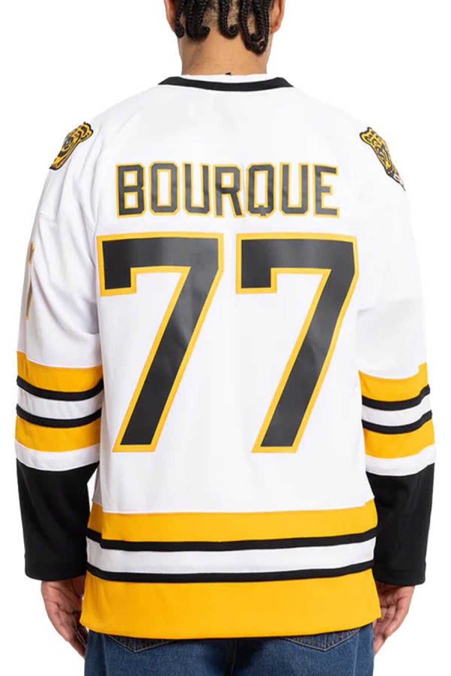 Abbigliamento MITCHELL & NESS | Blue Line Ray Bourque Boston Bruins White 1989 Jersey