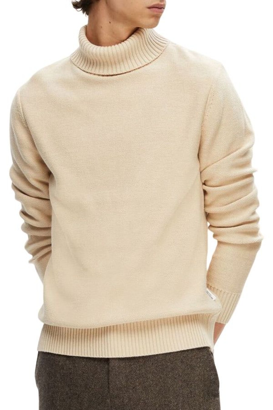 Abbigliamento SELECTED | Slhaxel Ls Knit Roll Neck Oatmeal