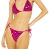 Abbigliamento 4GIVENESS | Bikini Triangolo E Slip Laccetti Mermaind Scales Fuxia