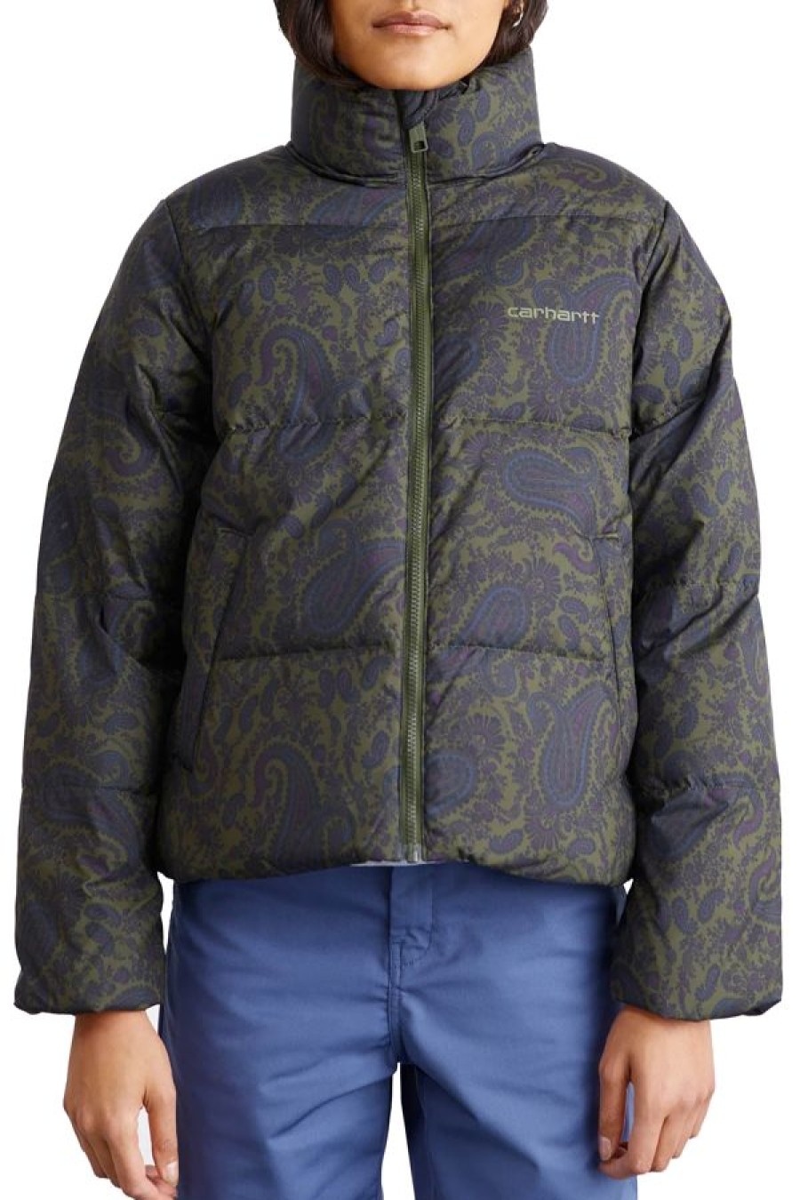 Abbigliamento CARHARTT WIP | W' Springfield Jacket Paisley Print, Plant / Black