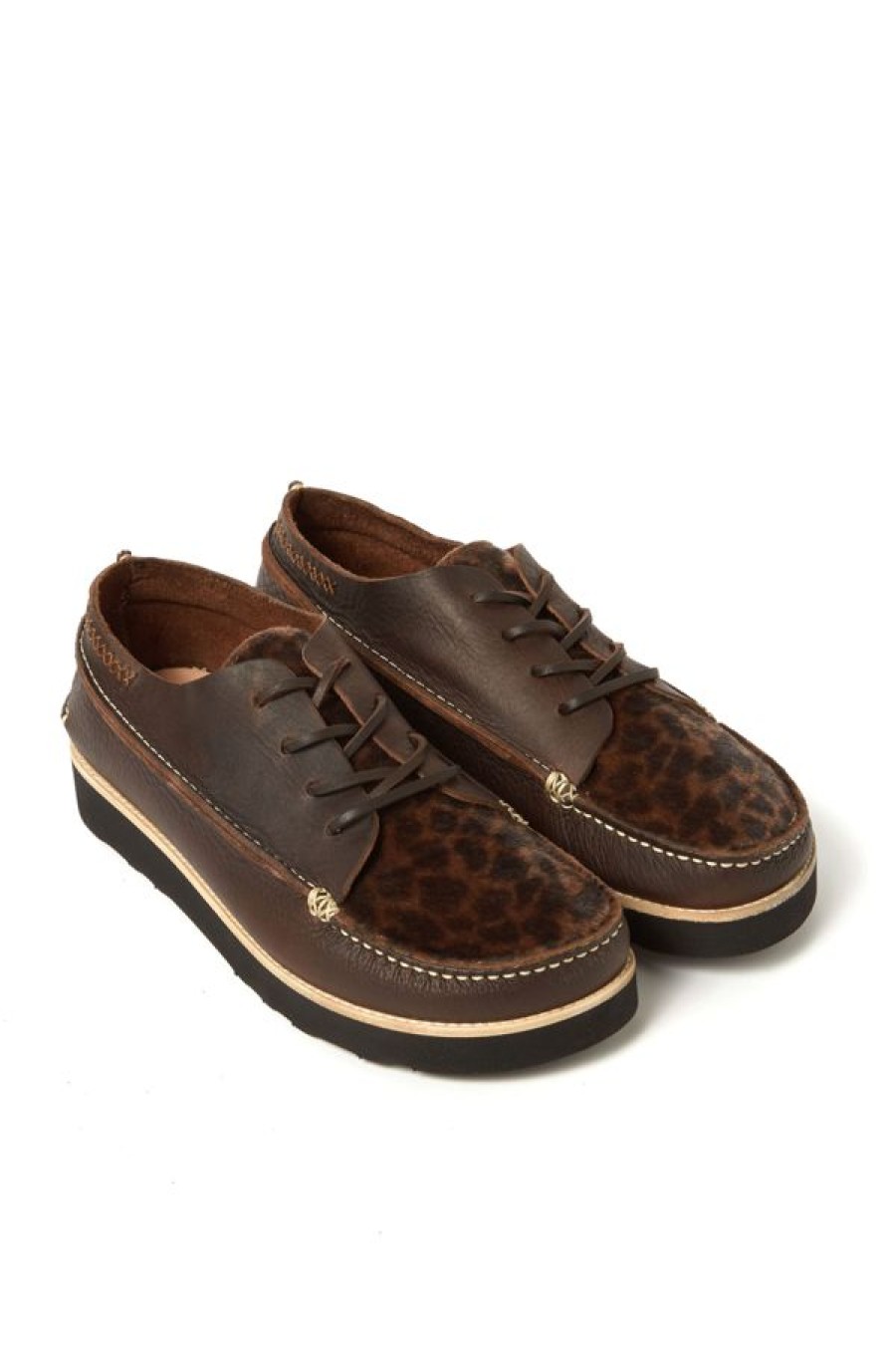 Calzature YOGI FOOTWEAR | Yogi X Universal Works Finn Dark Brown/Leopard