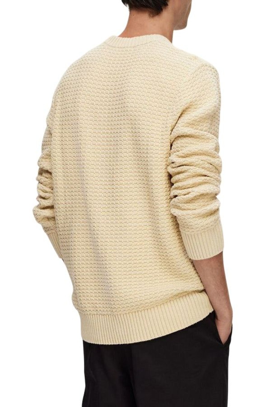 Abbigliamento SELECTED | Slhthim Ls Knit Structure Crew Neck Oatmeal