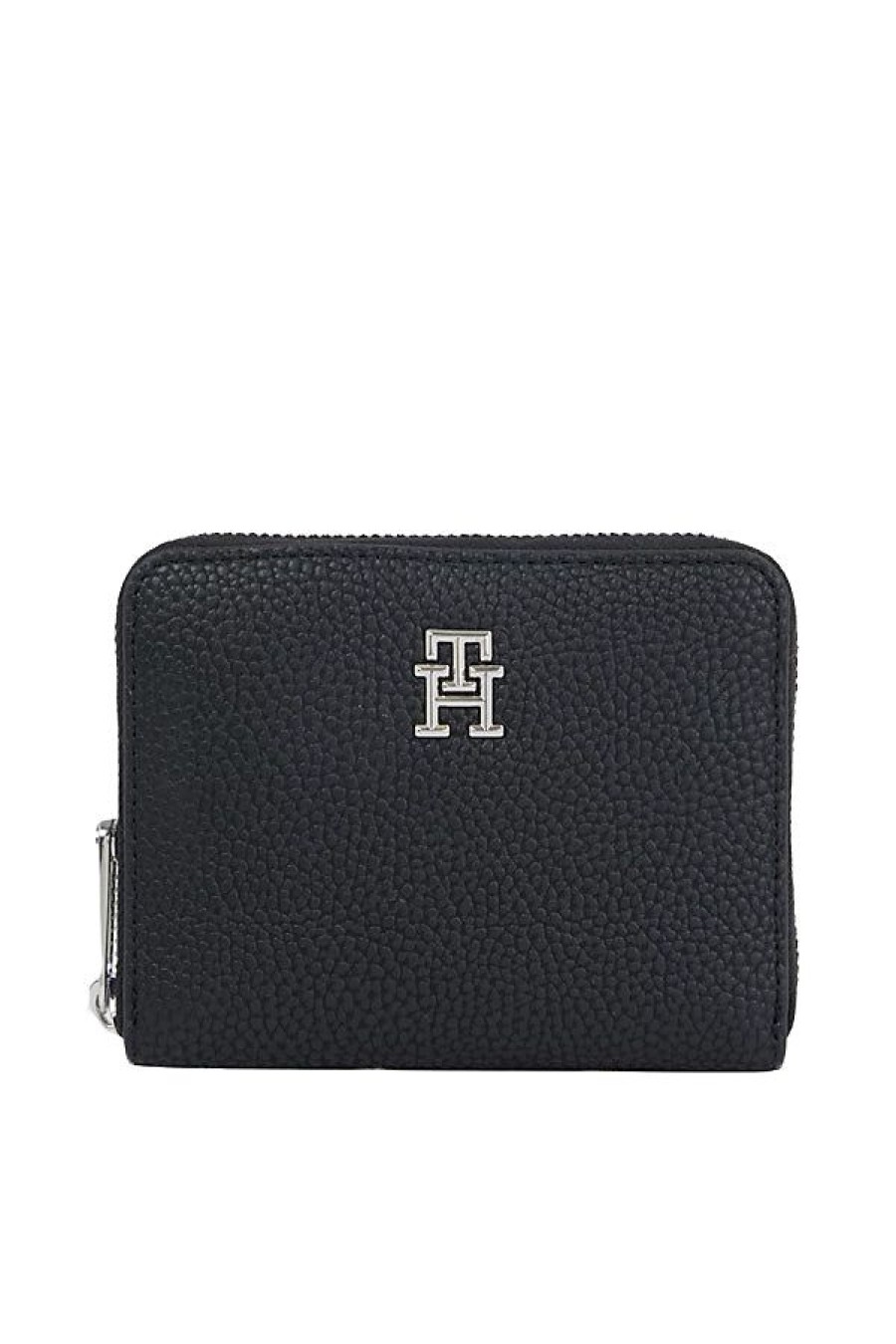 Accessori TOMMY HILFIGER | Portafogli Th Emblem Medio Con Chiusura Zip Black