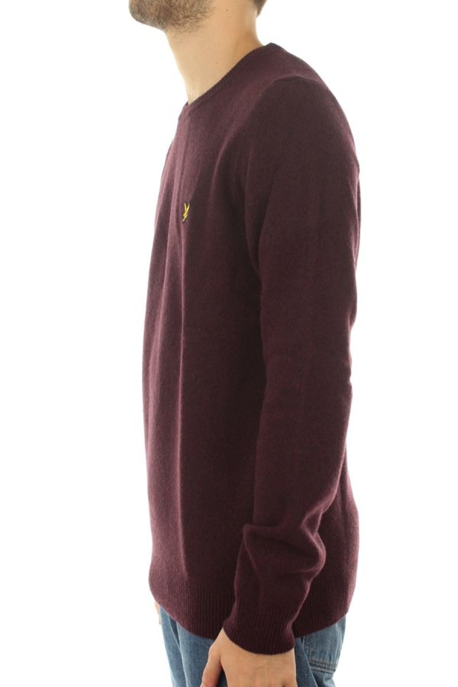 Abbigliamento LYLE & SCOTT | Crew Neck Lambswool Blend Jumper Burgundy Marl